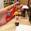Аниме One Piece Брелок Луффи Зоро Нами Чоппер Силиконовая Модель Подвеска Декоративный Брелок для Рюкзака Очаровательная Кукла Брелок для Машины