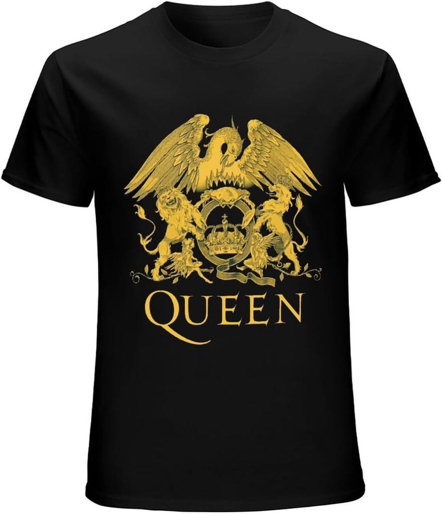 Xhaxhi Мужская футболка Queen Band Мужская футболка с коротким рукавом Круглый вырез Хлопок Легкая Свободный крой