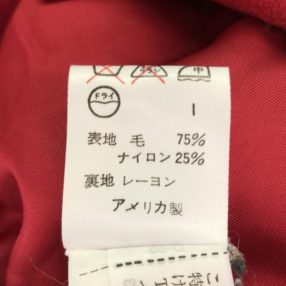 Calvin Klein 90-е Сделано в США Шерстяная смесь Старое двубортное пальто S Красный Женское Б/у