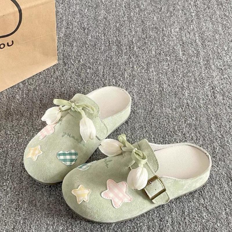 Summer One-pedal Women's New Models with Skirt Bag Head Half Slippers Female Student Lazy Shoes