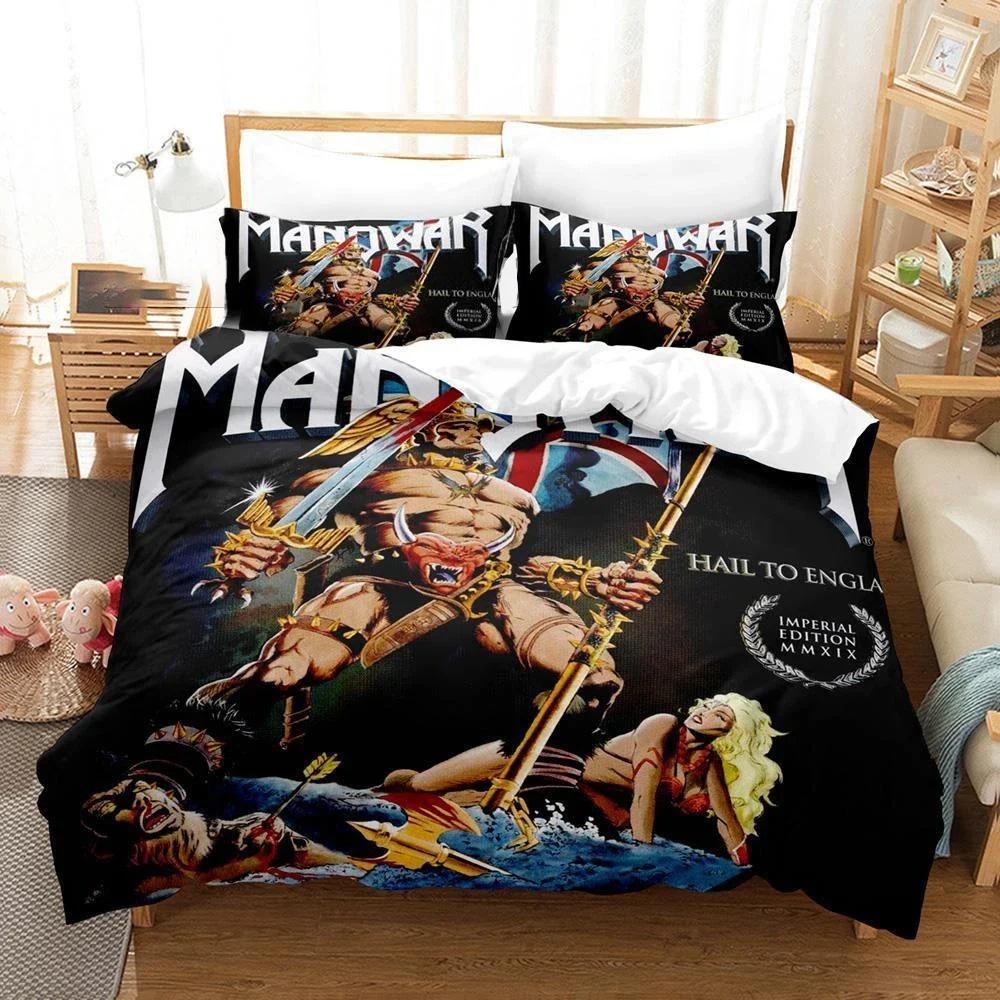 3D Printed Manowar Hip Hop Bedding Set Duvet Cover Bedroom Comforter Single Twin King Size Quilt Cover Home Textile 2/3PCS