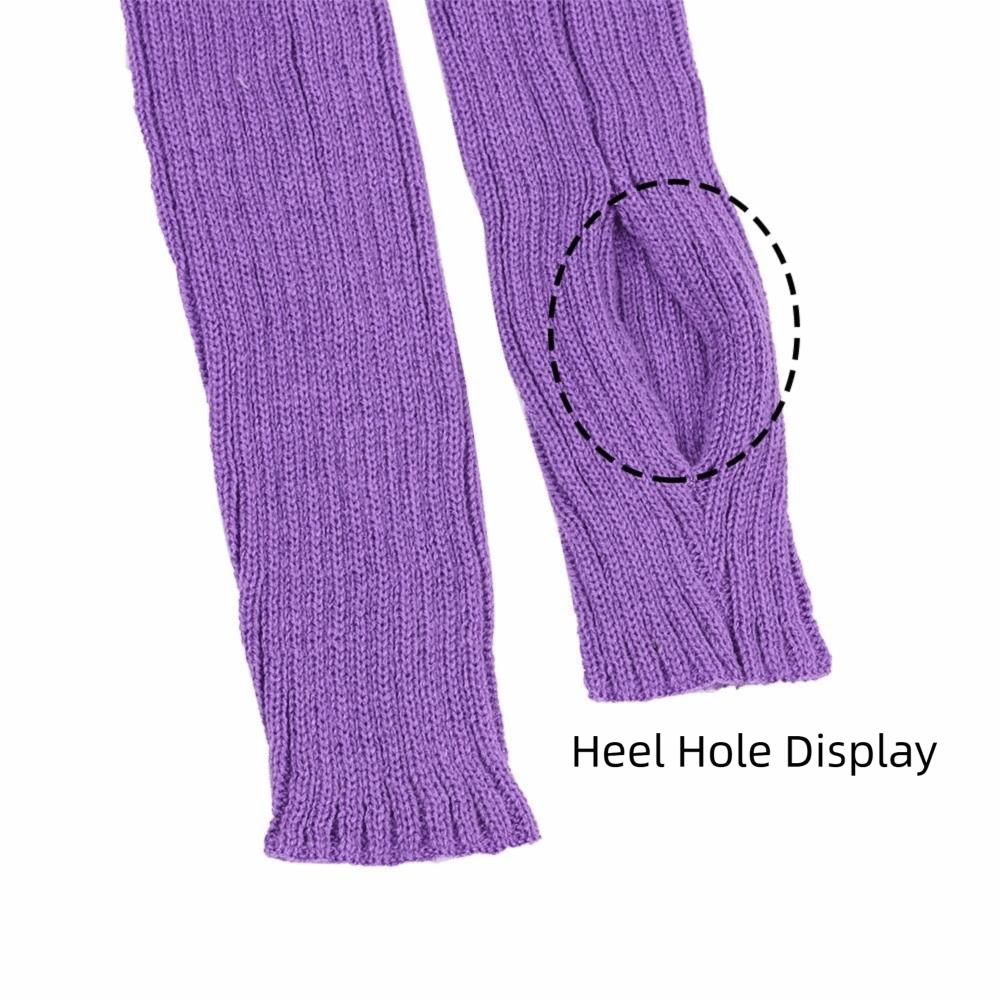 Solid Color Leg Warmers Knitted Warm Foot Cover Female Legwear Boot Socks Yoga Practice