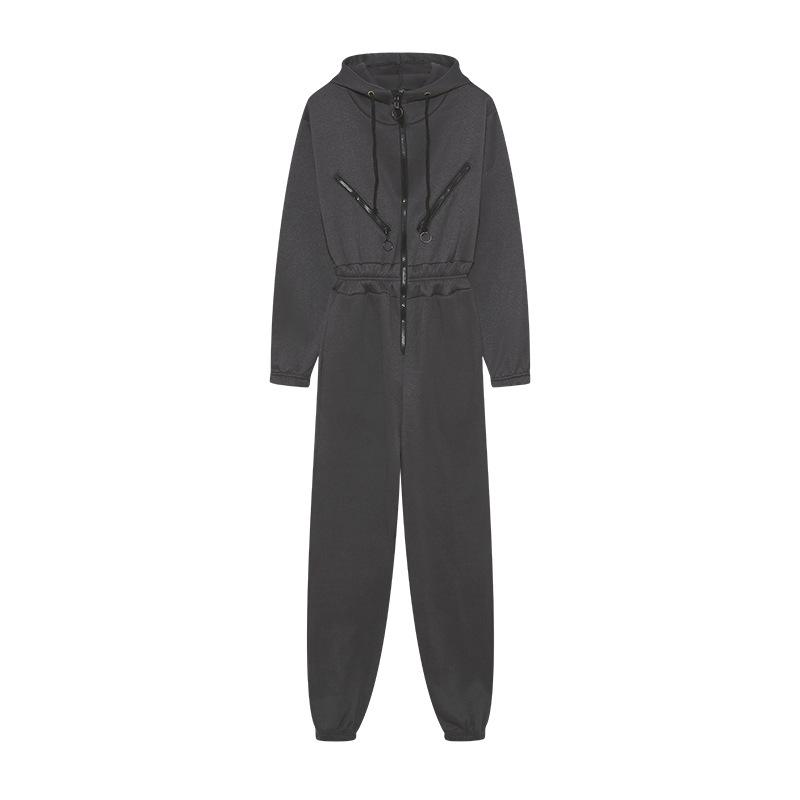 Autumn Winter Women's Hoodie Tracksuit Jumpsuits Loose Playsuits Rompers Female Casual Warm Sports Jumpsuit