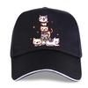 Черная кепка Бейсболка Мужская Женская Унисекс Snapback Кепки Модная Забавная Складывающиеся Коты Узор Печатный Повседневная Хип-хоп Папины кепки