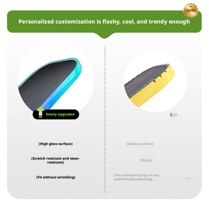 Pickleball Paddle Edge Protection Strip Dual-Color Gradient Edge Guard Anti-Chip Edge Tape Protective Strip