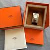 Оригинал HERMES Clipper Двухцветный H Браслет Наручные часы б/у