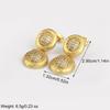 Nidin Classic New Design Heart/Round Shape Copper Micro Inlaid Zircon Drop Earrings For Women Female Vintage Ear Jewelry Gifts
