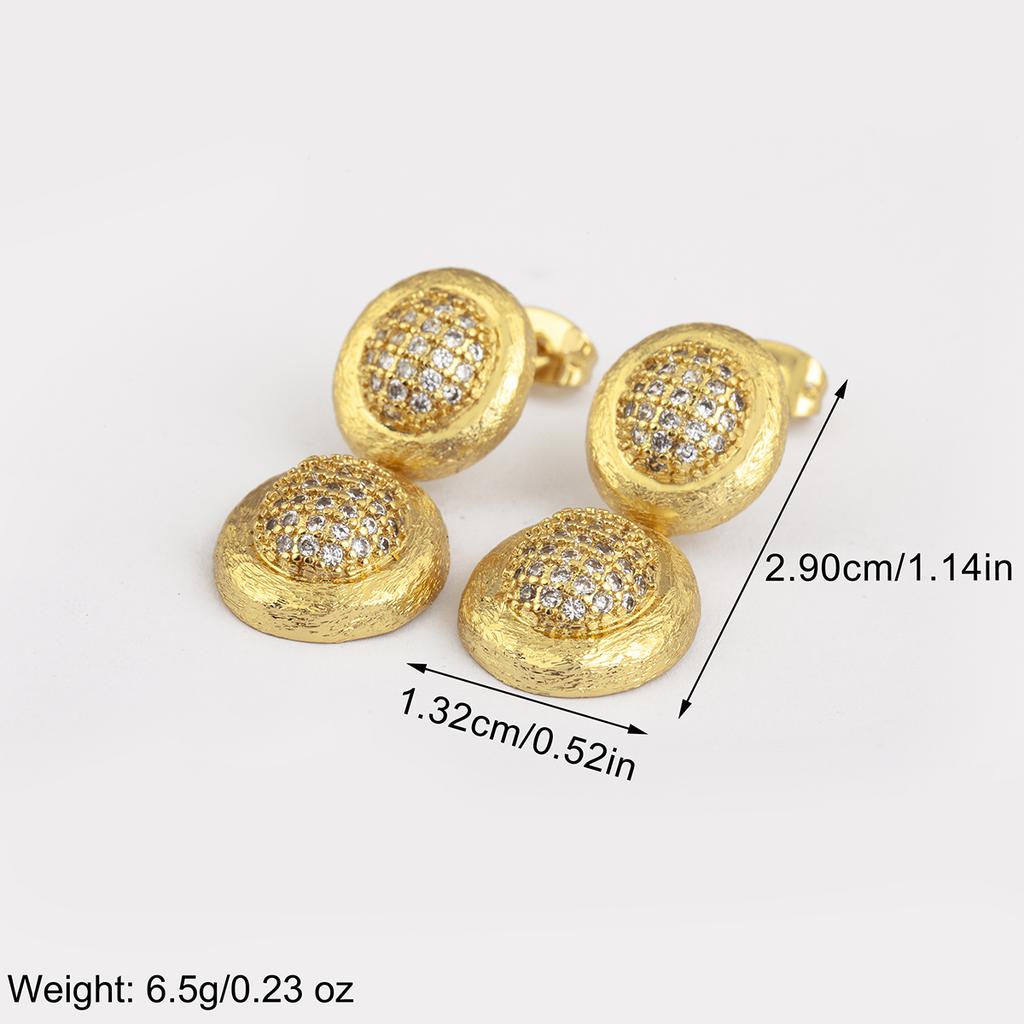 Nidin Classic New Design Heart/Round Shape Copper Micro Inlaid Zircon Drop Earrings For Women Female Vintage Ear Jewelry Gifts