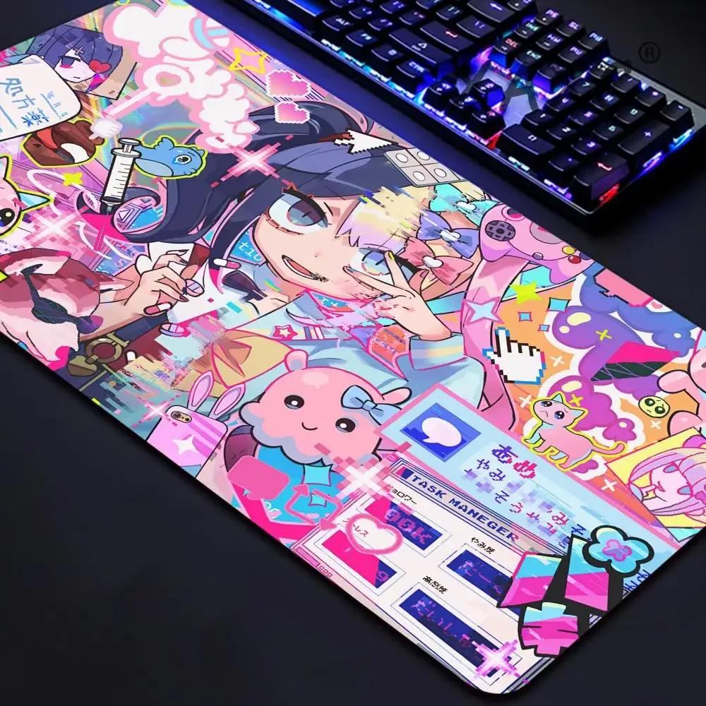 NEEDY GIRL OVERDOSE Anime Mouse Pad Mouse Pad Cute HD Desk Pad Extended Gaming Keyboard Mats Large XXL Gamer Mousepad X