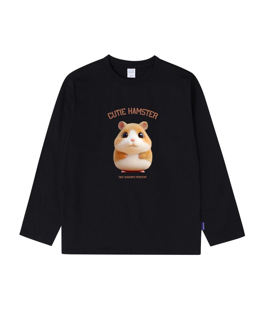 ONEHUNDREDPERCENT FOR WOMAN Ohpxjoy4 Cutie Hamster Basic Long Sleeve T-Shirt