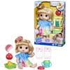Hasbro Baby Alive Любящая сок малышка, 3+, 12 дюймов (30 см) Набор куклы, Бутылочка, Подгузник, Соковыжималка, Светлые волосы, F7356, Оригинал