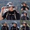 Outdoor Mountaineering Fishing Sun Hat With Large Solar Fan