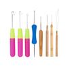 5/7/8/9 шт. набор крючков с изогнутой защелкой, игла для вязания крючком, инструмент для дредов, крючки для вязания, инструмент для наращивания волос, инструмент для плетения