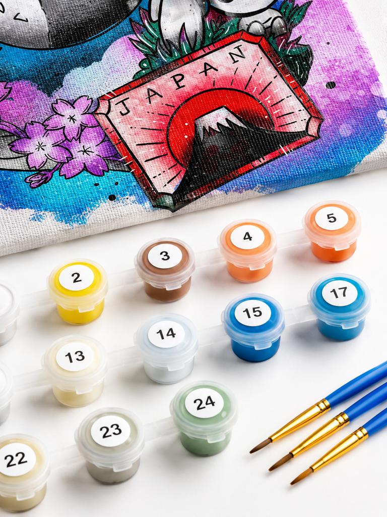 Paint by numbers with frame Ghibli Passport paintings 40x50