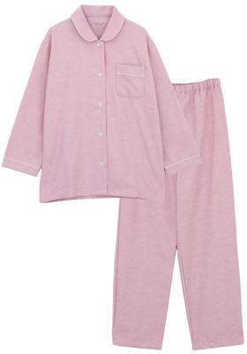 Kaituck Family SUIMIN CARE Женская теплая пижама, Сделано в Японии, 100% хлопок, Однотонная, Рубашка с длинным рукавом, Осень/Зима (Маленький, Розовый)