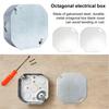 4Pcs Octagon Electrical Box Cover Heavy Duty Galvanized Steel Junction Box Plate Metal