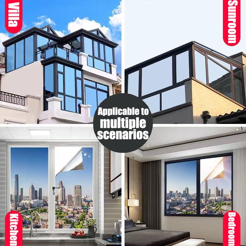 Пленка для теплоизоляции стекла дома, защита от подглядывания, защита конфиденциальности, защита от УФ-лучей, пленка-стикер для окон с односторонней видимостью, электростатическое прилипание