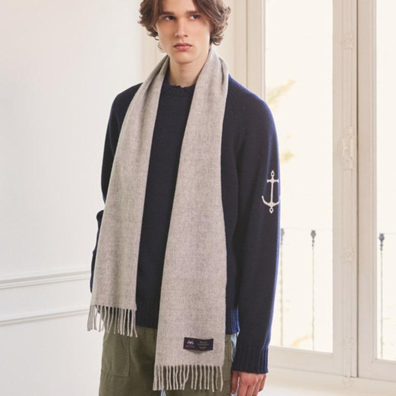 ABRAHAM MOON Шарф из мериносовой шерсти 25 см - Серебристый