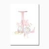 Baby Girl Pink Flowers Canvas Poster Nursery Wall Art Print Modern Letters Painting Wall Pictures Nordic Kid Bedroom Decoration