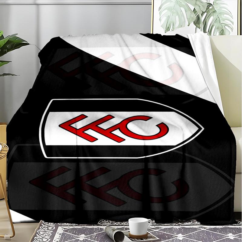 1PC Fulham F.C Printed Soft Flannel Blanket Throw for Adult Bedroom Living Room Sofa Camping Travel Fan gifts Christmas Gifts