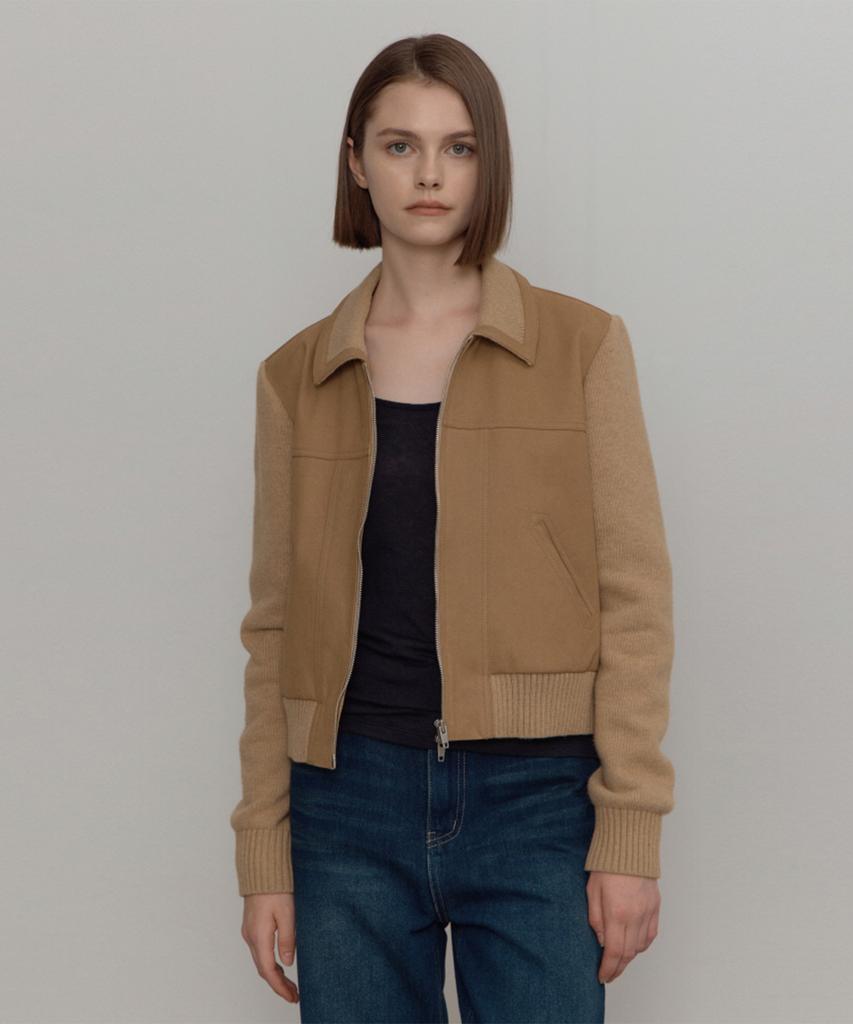 Themargot Merino Wool Suede Jacket_Brown