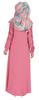 Bimba Islamic Clothes For Women Long Dress With Printed Hijab Scarf Rayon Abaya Maxi Front Button Muslim