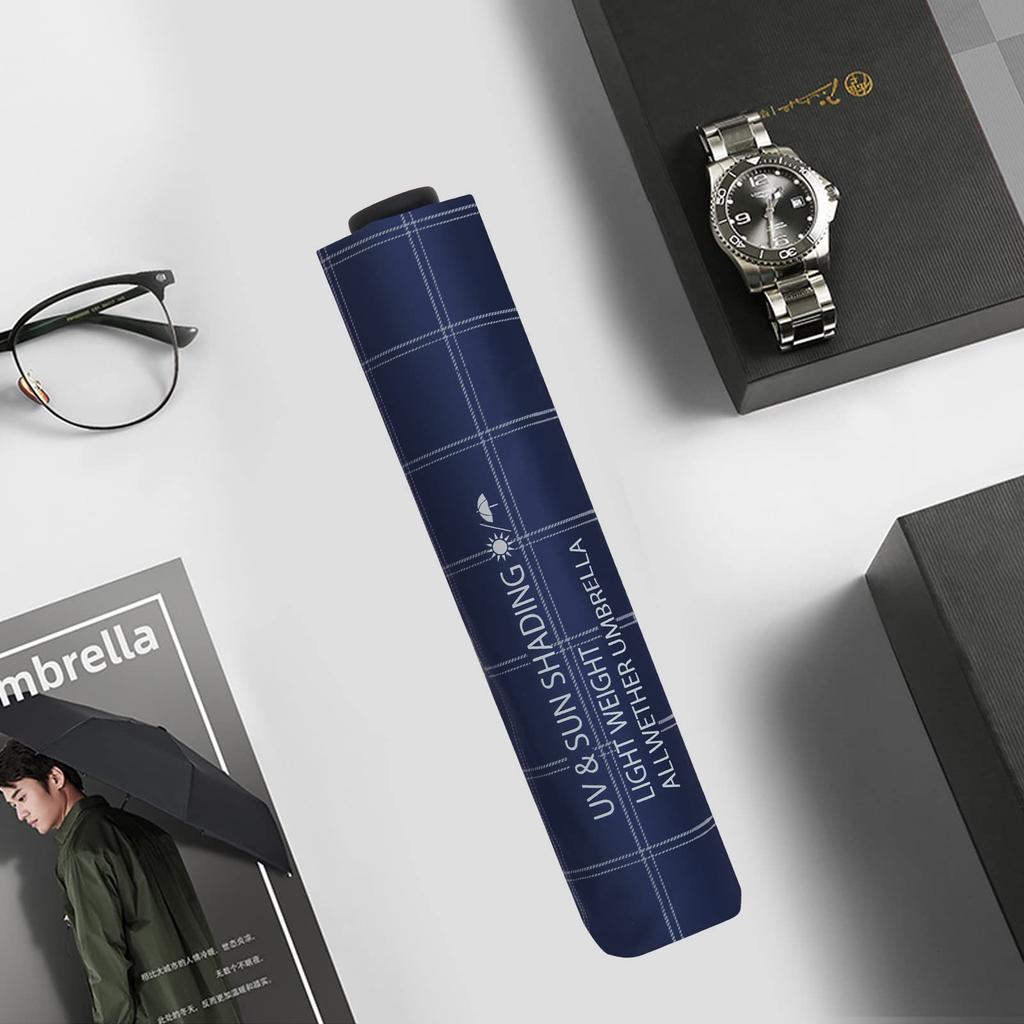 Folding for Both Sun and or More UV or More Light Heat Fabric Super Water Carbon Durable Large Lightweight Umbrella 60cm 6 Check Parasol,