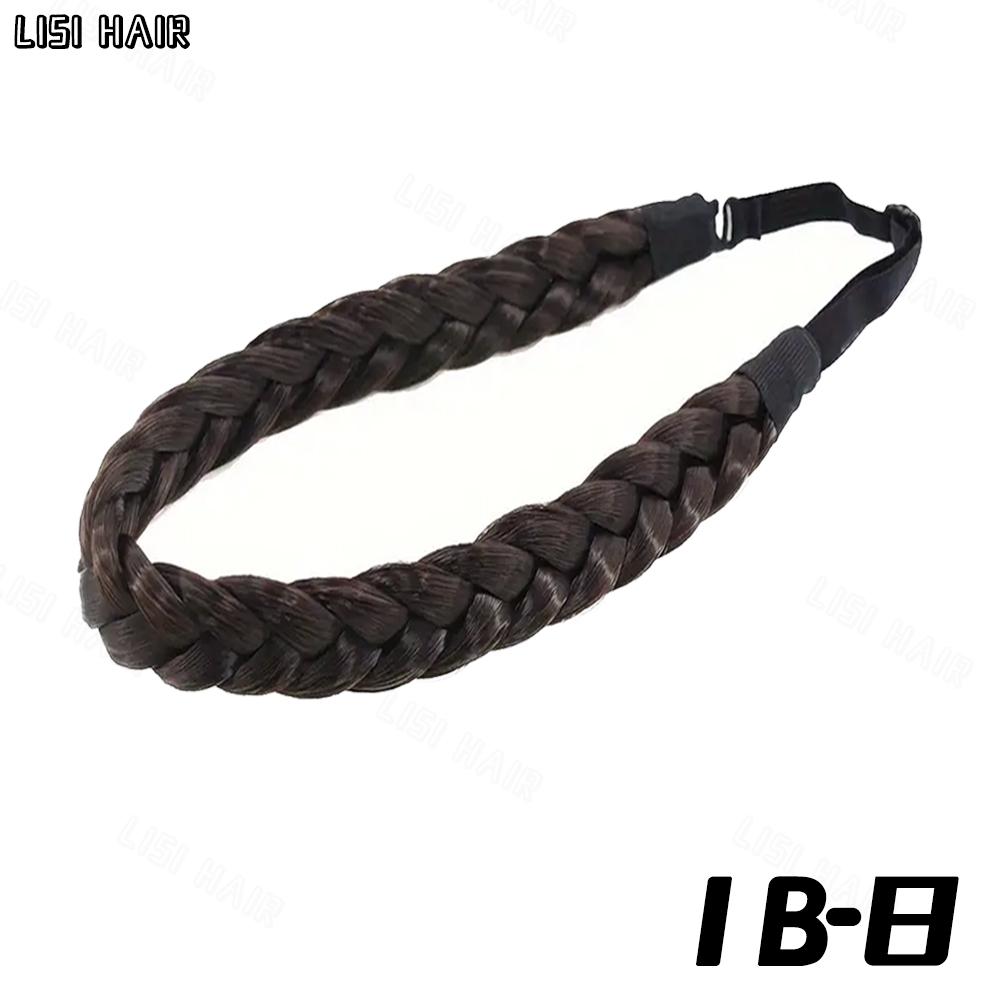 MISSQUEEN Synthetic 1pc Elastic Braided Hair Band Extensions Classic Wide Fluffy Braids Wig For Women
