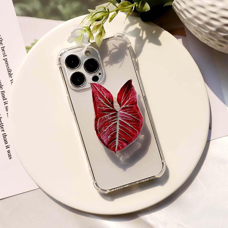 Складная акриловая подставка для телефона с имитацией листа и кронштейном для подушки безопасности