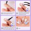 6 Colors Cute Bow Charms and White Flatback Pearls For DIY Nail Decoration