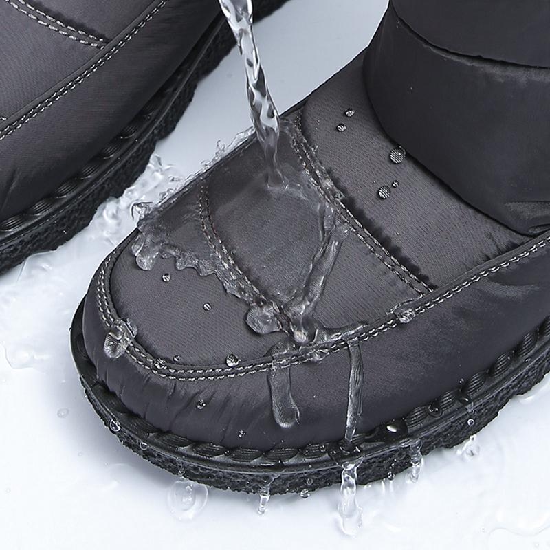 Модные женские водонепроницаемые зимние ботинки, теплые толстые плюшевые зимние ботинки, женские 2024, нескользящие ботинки на платформе, женские ботинки с хлопковой подкладкой