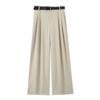 Kaslead New Arrival Women's Clothing Fashion Style Fashion Minimalist Multicolor with Belt Double Pleated Pants 4661405