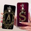 Прозрачный Чехол Для Huawei Mate 20Lite SNE-AL00 SNE-LX1 Для Huawei Mate 20 Lite Чехол Роскошная Корона Буквы от A до Z 2D Плоский Рисунок