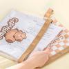 Cartoon Capybara Document Bag PVC Information Pack Test Paper Storage Bag A4 File Bag  Student
