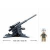 115PCS WW2 Military Weapon Building Blocks 88MM Flak Anti-Tank Model Bricks Set With Figures Educational DIY Toys For Kids Boys