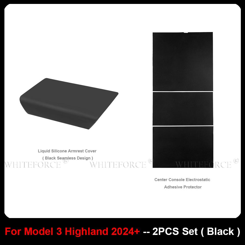 For Tesla Model Y Juniper 2025 Car Center Console Armrest Box Cover Liquid Silicone Mat Model 3 Highland Armrest Pad Soft Case
