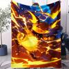Pokemon Pikachu & Eevee Flannel Blanket Hot Anime Soft Warm Throw Sofa Bed Couch Cover Nap Cape Shawl Camping Fans Kids Gift