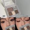 Millennial Smokey Eye Five-Color Eyeshadow Palette Pearlescent Matte Earth Tones Black White Cement Gray Blue High-End Feel Affordable for Students
