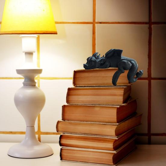 Декор для книжной полки «Спящий дракон» 3D-печатная фигурка дракона книжный уголок Украшение для полки «Спящий дракон» для любителей книг и любителей фэнтези