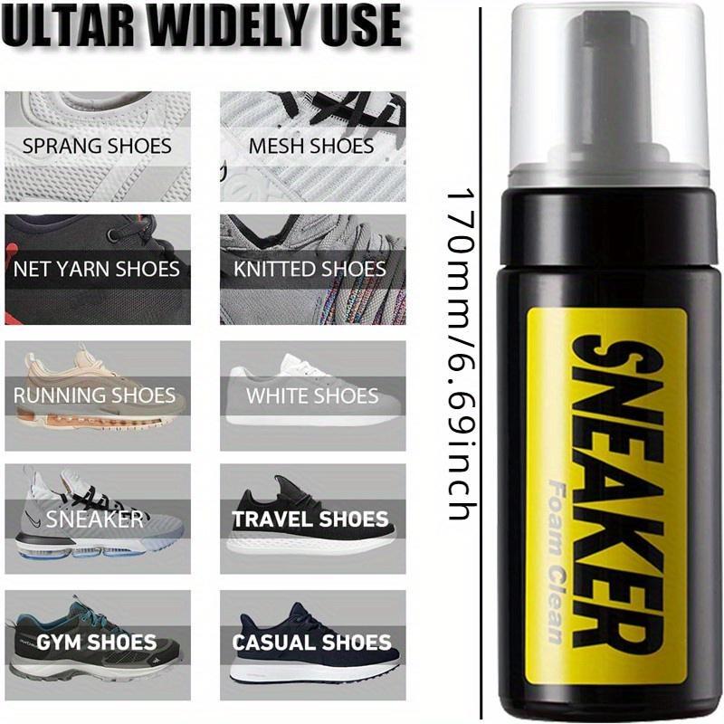 1set Shoe Cleaner Kit for Sneaker, Water-Free Foam Sneaker Cleaner with Shoe Brush and Shoe Cloth,Work On Most Shoes
