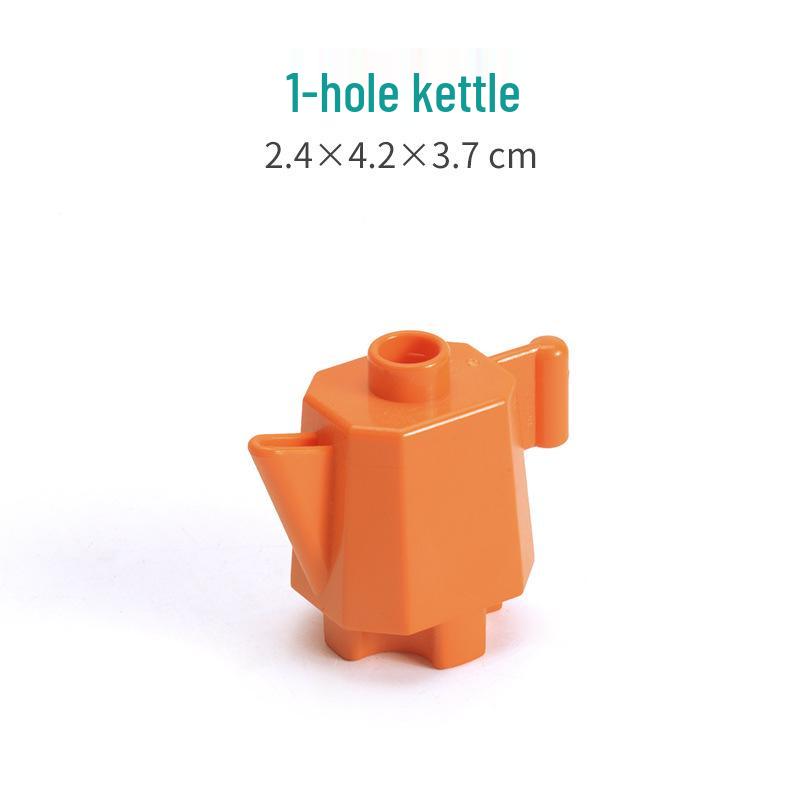 Крупные кубики, совместимые с LEGO Duplo: Колесо обозрения, Забор, Мебель, Трава, Качели, Детали еды и игрушек