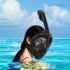 1pc Anti-fog Full Face Snorkeling Mask, 180 Degree Panoramic View, Waterproof Clear Diving Mask, With Camera Mount, Snorkel Set