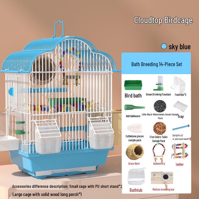 Новая Экологическая Птичья Вилла: Маленькая клетка для попугаев, например, для кореллы, ожерелового попугайчика, волнистого попугайчика, жемчужного