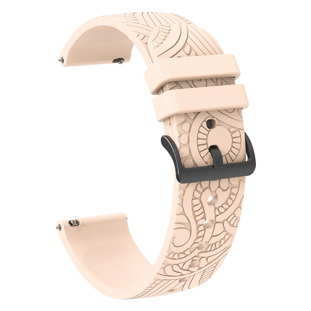 For Garmin Vivomove/Samsung Gear Sport/Pebble 2/Huawei Watch 2 Patten Silicone Strap 20mm Watchband
