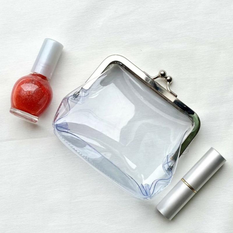 Мини-мешочки для денег Карта автобуса Зажим-«железный рот» Держатель для кредитных ID-карт Маленький Прозрачный кошелек для монет Кошелек для мелочи