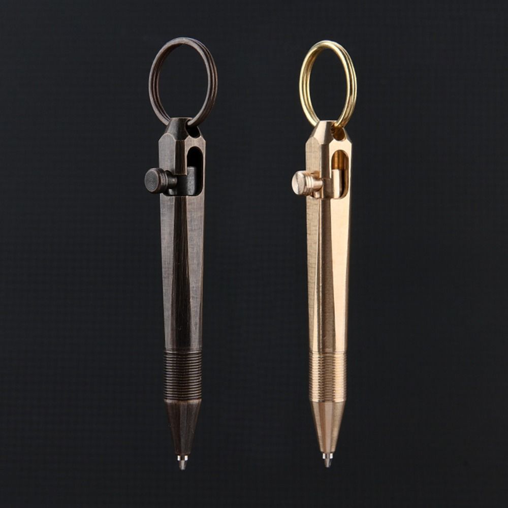 All-Metal Mini Brass Pen Easy Carry Neutral Ballpoint Pen Travel Pocket Pen Writing Instruments