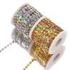 1M Gold Color Colorful Chain Stainless Steel Enamel Flower Chains for DIY Jewelry Making Anklet Bracelet Necklaces Accessories
