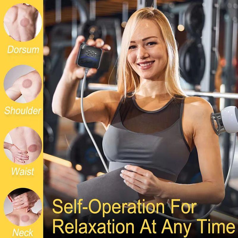 Smart LCD Visual Vacuum Cupping Massager Electric Heating Body Gua Sha Scraping Suction Cup Massager with Remote Controller