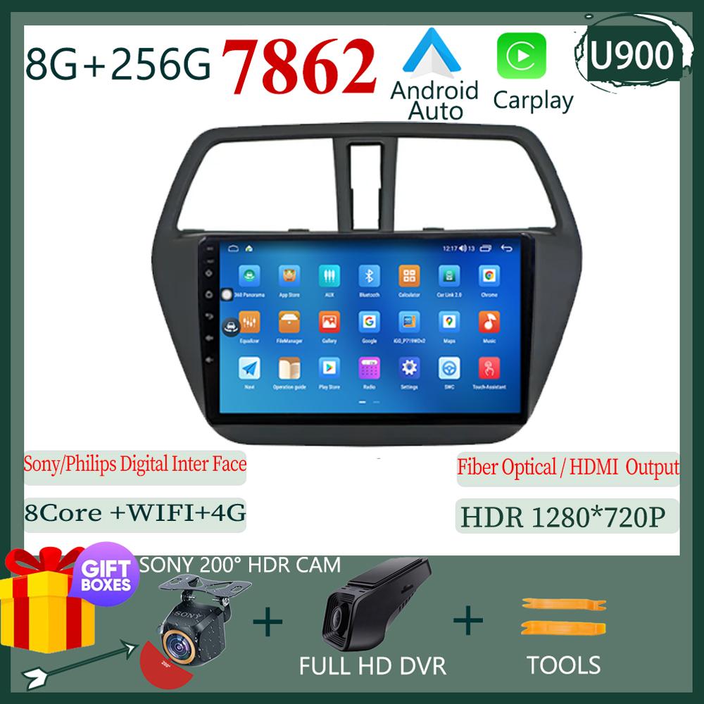 Android 14 Навигация Мультимедиа Для Suzuki S-cross SX4 2014 2015 2016 2017 Автомобильное Радио Навигация GPS Мультимедиа НЕТ 2DIN DVD 5G BT