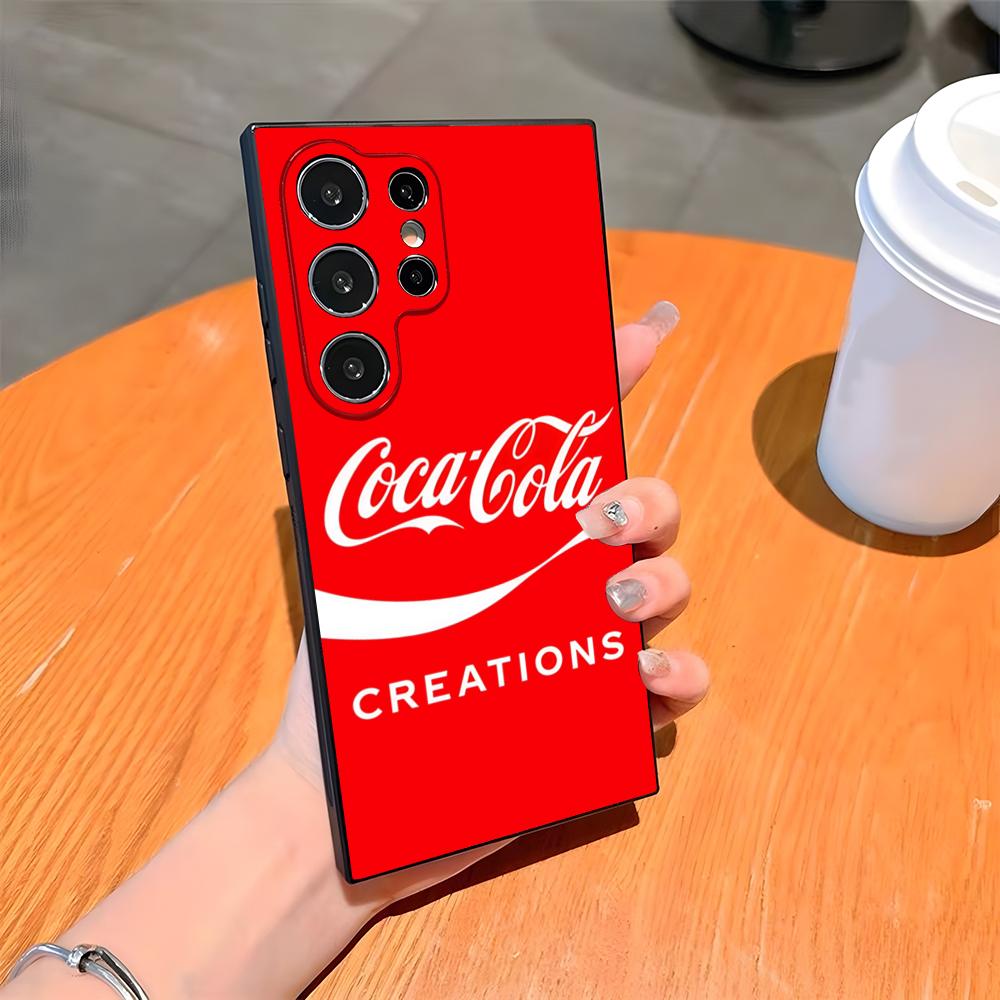 C-Coca-Fashion Cola Phone Case For Samsung S26 S25 Ultra S24 S23 Fe S22 S20 S21 Plus A54 A34 A53 A16 Back Cover